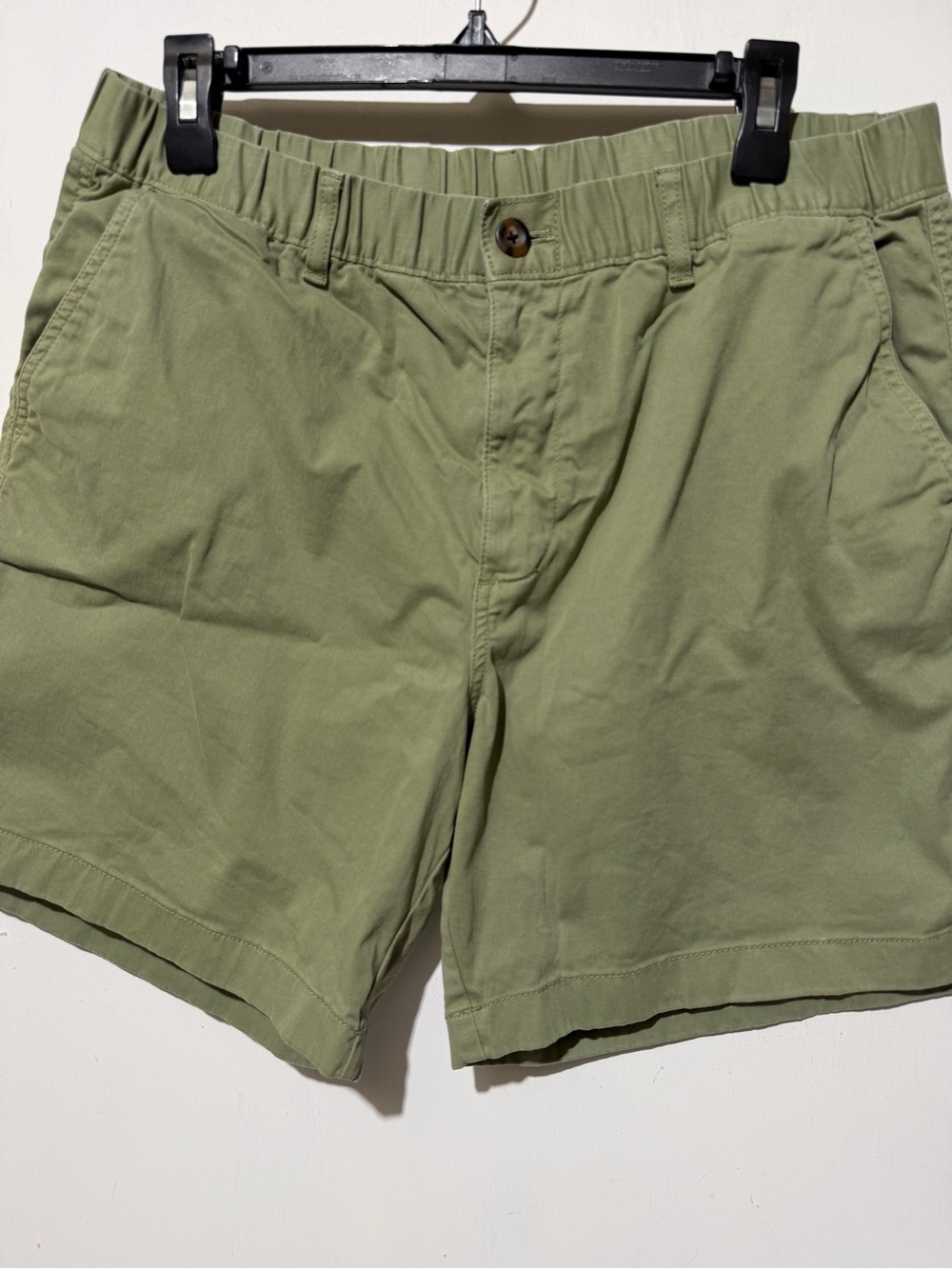 Bearbottom Clothing Men's Olive Green Elastic Waist Stretch Shorts Size XL 7"